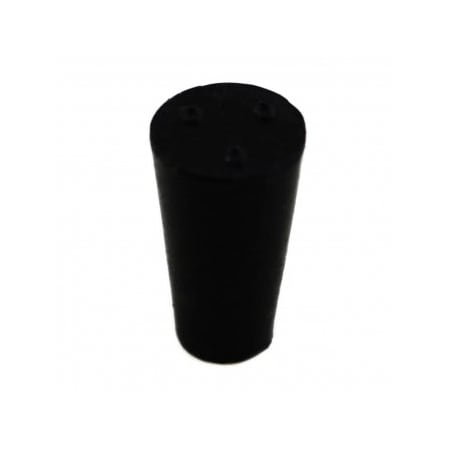 United Scientific Laboratory Grade Rubber Stopper, Black SBR Rubber, Size No 000, 12.7 x 8.2 x 21mm, 170PK 259150-000